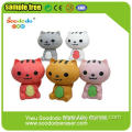 3D Various Color Fold Ear Cat Shaped Erasers